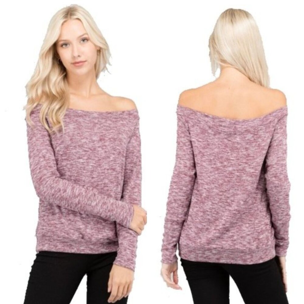 Off Shoulder Knit Top